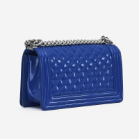Chanel Boy Medium Patent leather in Blue