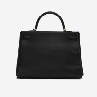 Hermès Kelly Bag 35 aus Leder in Schwarz