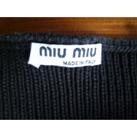 Miu Miu Strick aus Baumwolle in Schwarz