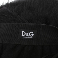 D&G Webpelzrock en noir