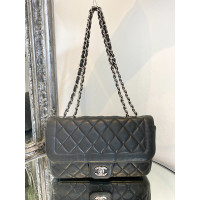 Chanel Classic Flap Bag Leer in Zwart