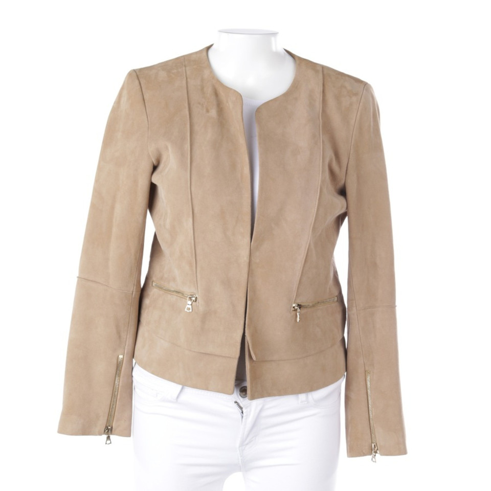 Sandro Giacca/Cappotto in Pelle in Beige