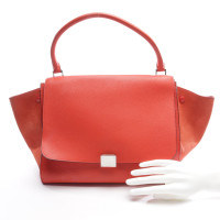 Céline Trapeze Large in Pelle in Rosso