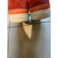 Santoni Stiefeletten aus Leder in Orange