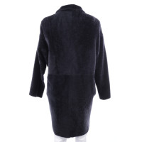 Yves Salomon Giacca/Cappotto in Pelle in Blu