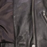Maje Jacke/Mantel aus Leder in Schwarz