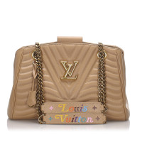 Louis Vuitton New Wave Chain Tote Leather in Beige