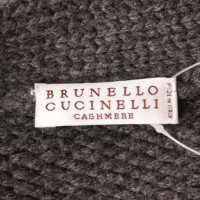 Brunello Cucinelli Oberteil aus Kaschmir in Grau