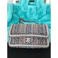 Chanel Classic Flap Bag Medium Leer in Grijs