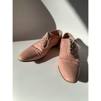 Santoni Lace-up shoes Leather in Nude