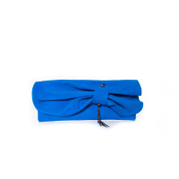 Maison Du Posh Clutch Bag Leather in Blue