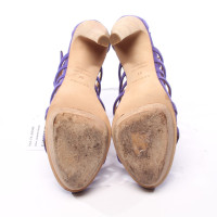 Hermès Sandalen aus Leder in Violett