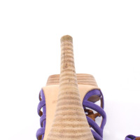 Hermès Sandalen aus Leder in Violett