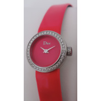 Dior Armbanduhr aus Leder in Rosa / Pink