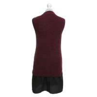 French Connection Knit dress in bordeaux / black