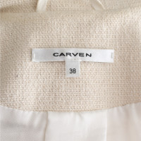 Carven Veste/Manteau en Coton en Crème