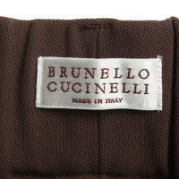 Brunello Cucinelli Pantalon élégant en brun