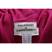Philosophy Di Alberta Ferretti Robe en Coton en Fuchsia