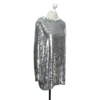 Msgm Kleid aus Viskose in Silbern