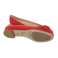 Stuart Weitzman Slippers/Ballerina's Leer in Rood