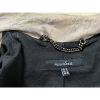 Muubaa Jacke/Mantel aus Leder in Grau