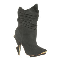 Topshop Boots Leather in Grey