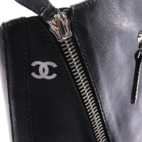 Chanel Stiefeletten aus Leder in Schwarz