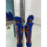 Santoni Sandalen aus Wildleder in Blau