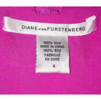 Diane Von Furstenberg Zijden top in Fuchsia