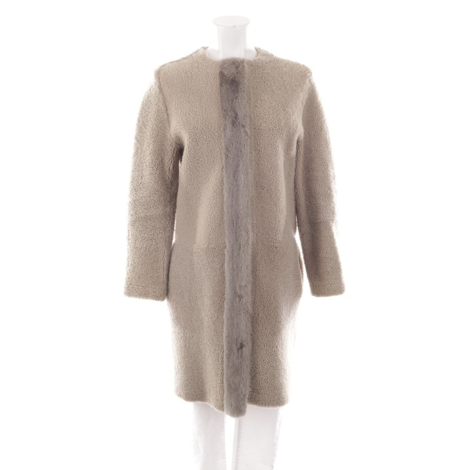 Yves Salomon Veste/Manteau en Taupe