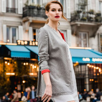 Utmon Es Pour Paris Jacket/Coat Wool in Grey