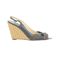 Pollini Wedges Leather in Blue