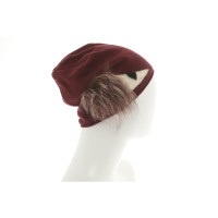 Fendi Hat/Cap Wool in Bordeaux
