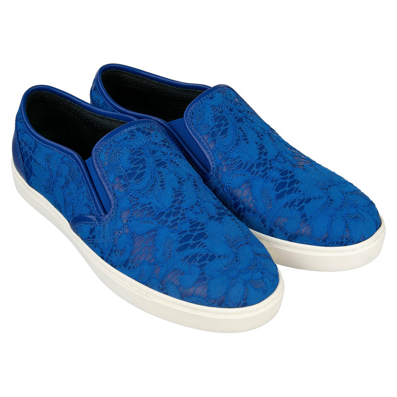 dolce and gabbana blue trainers
