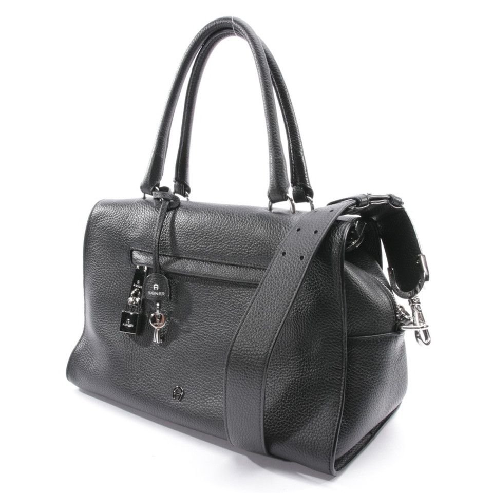 Aigner Handbag Leather in Black