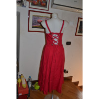 Mariella Burani Kleid aus Baumwolle in Rot