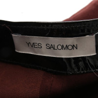 Yves Salomon Jacke/Mantel aus Leder in Braun