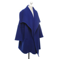 Donna Karan Jacke/Mantel aus Wolle in Blau