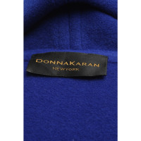 Donna Karan Jacke/Mantel aus Wolle in Blau
