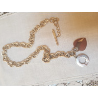 Tiffany & Co. Halskette mit Herzanhänger und Knebelverschluss Zilver in Zilverachtig