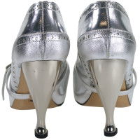 Biography Pumps/Peeptoes Leather in Silvery