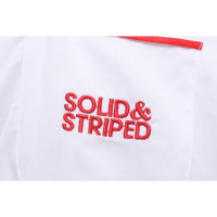 Solid & Striped Suit Cotton in White