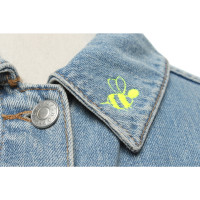 Topshop Jacke/Mantel aus Baumwolle in Blau