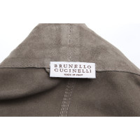 Brunello Cucinelli Vest Suède in Beige