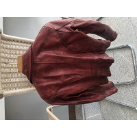 Belstaff Jacket/Coat Leather in Bordeaux