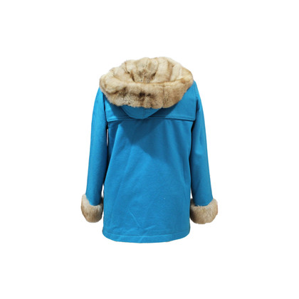 L'autre Chose Jacket/Coat Fur in Turquoise