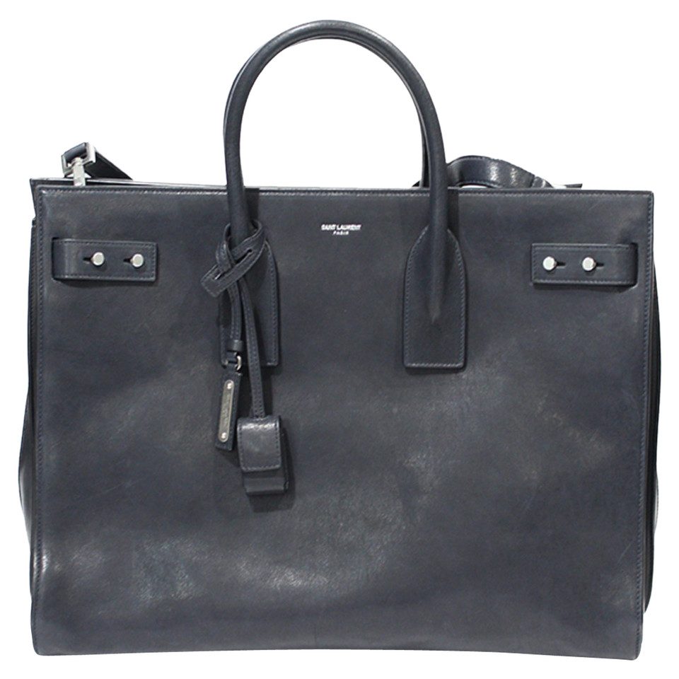 Saint Laurent Sac De Jour Leather in Blue