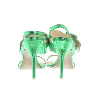 The Attico Sandals Patent leather in Green