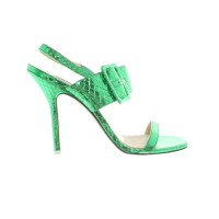 The Attico Sandals Patent leather in Green
