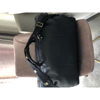 Ghurka Reisetasche aus Leder in Schwarz